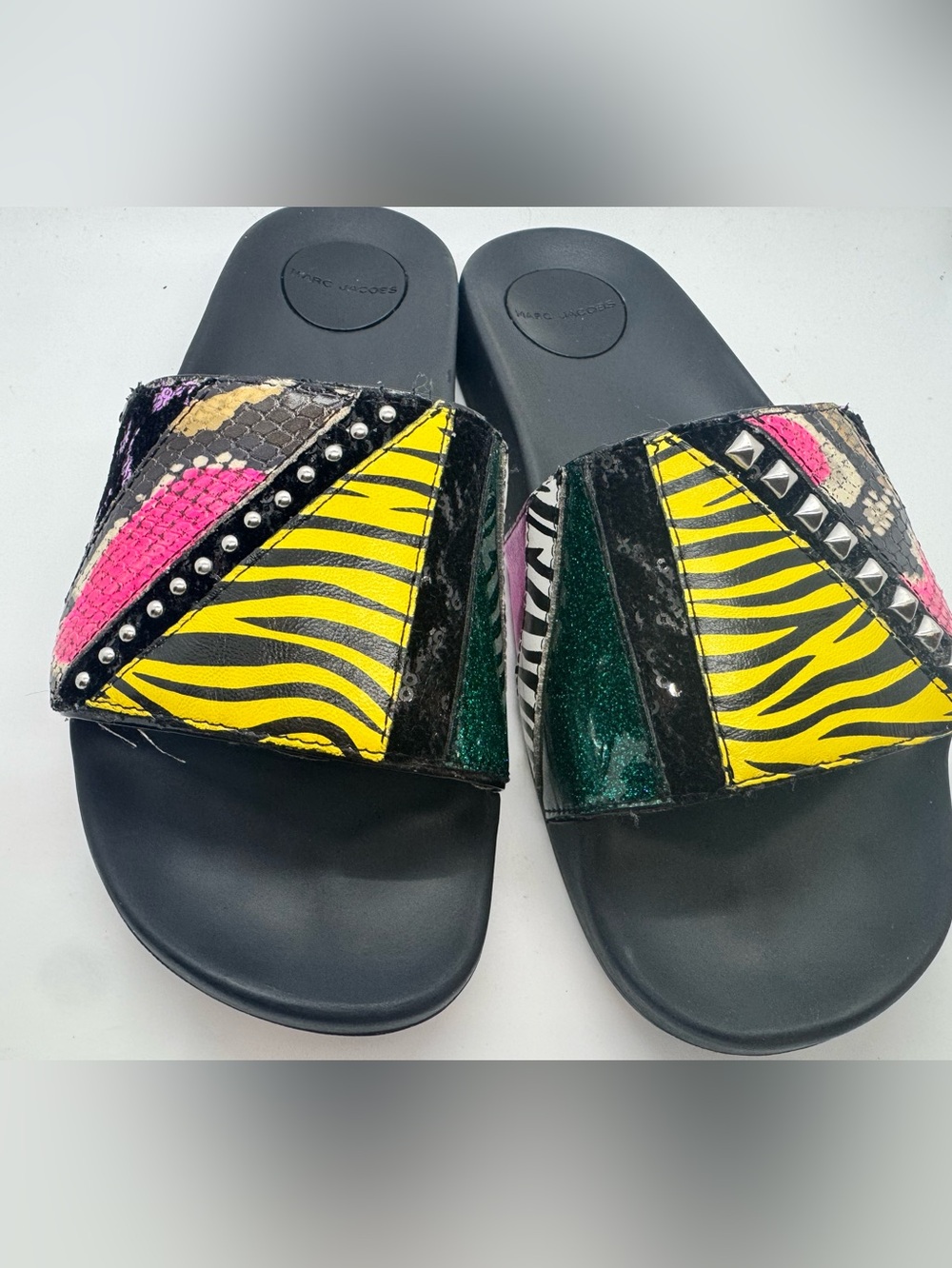 marc jacobs Print Slide Sandals in multi color